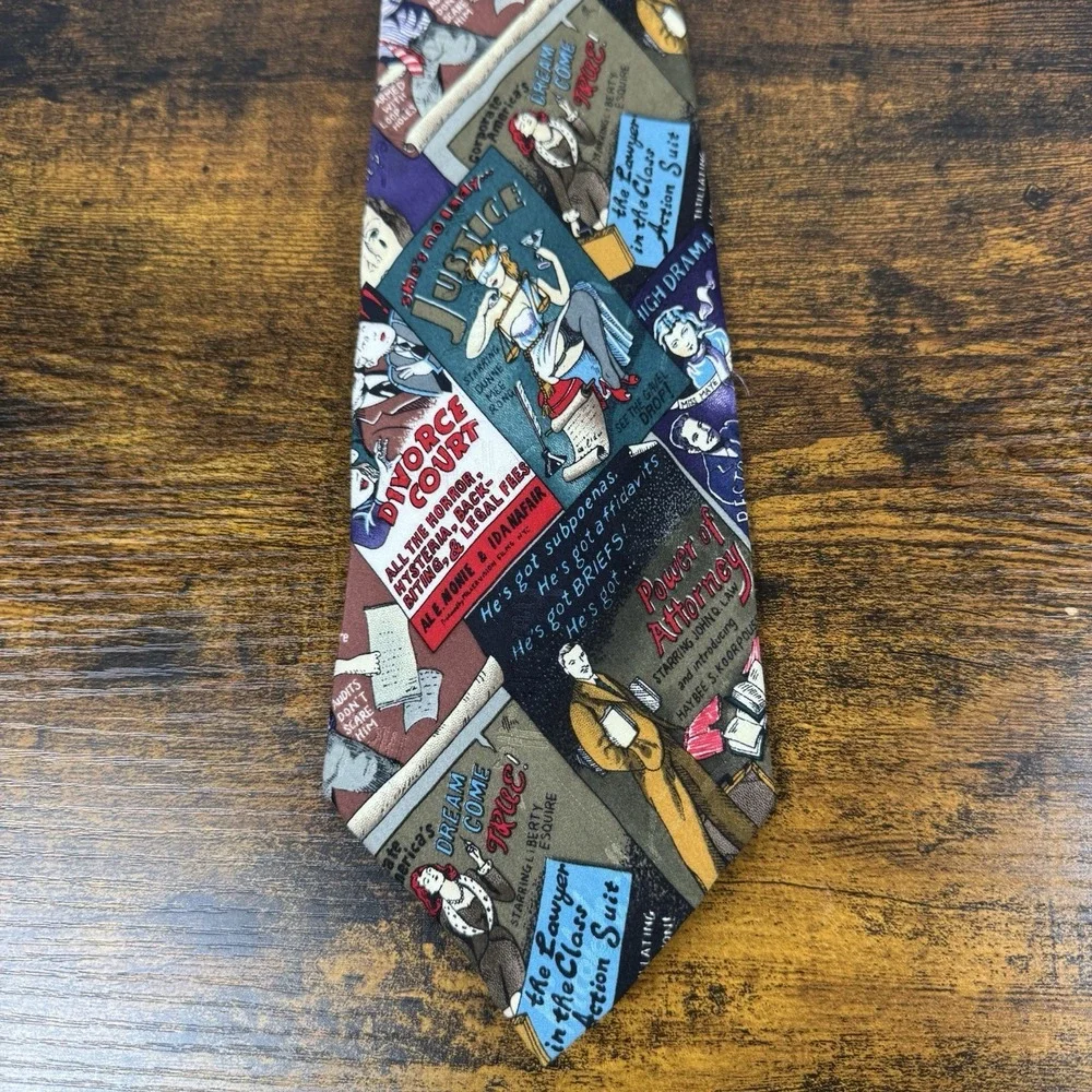 Nichole Miller 1995 Divorced Made‎ in Korea Hand Sewn Silk Men's Tie